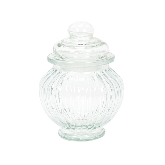 Borcan cu nervuri cu capac