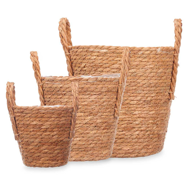 Măști împletite pentru ghivece RUSTIC, 3 bucăți