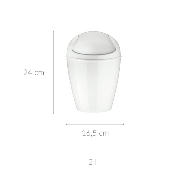 Cos de gunoi DEL XS, 2 L, KOZIOL