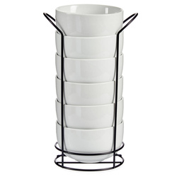 Set boluri pentru supă pe suport metalic, 800 ml