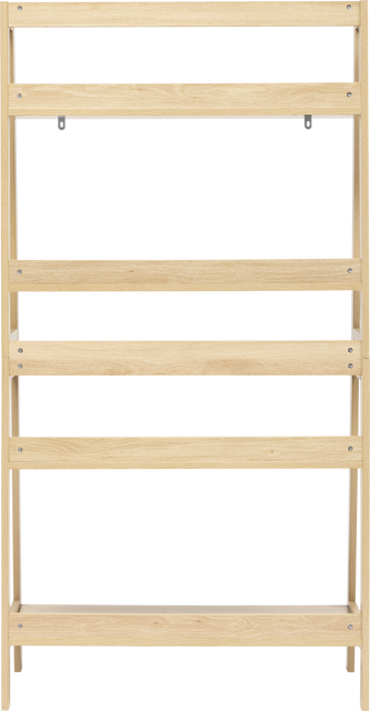 Raft deschis pentru cărți cu 5 rafturi ABANA, 76 x 43 x 146 cm