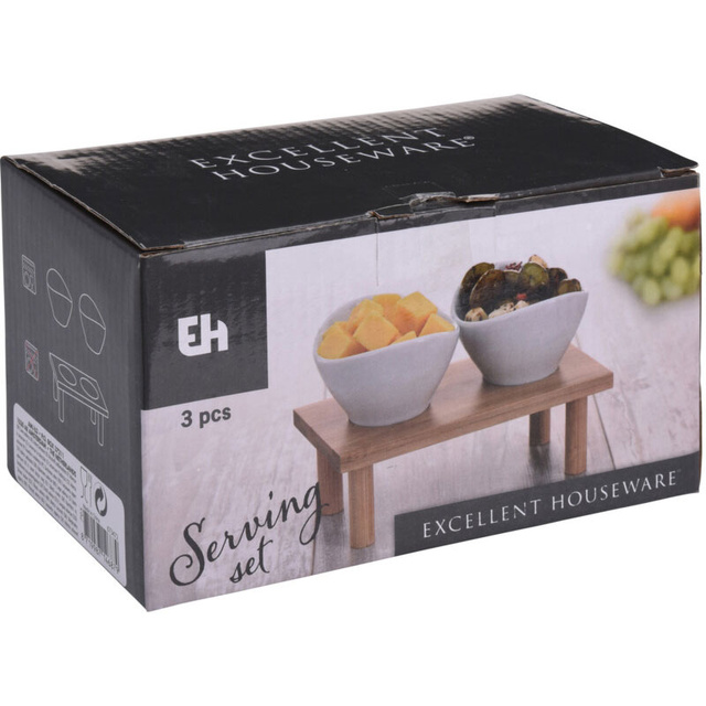 Set de boluri pentru gustări cu bază de bambus