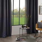 Perdea cu ghidaje modernă cu motiv de frunze, 140 x 260 cm