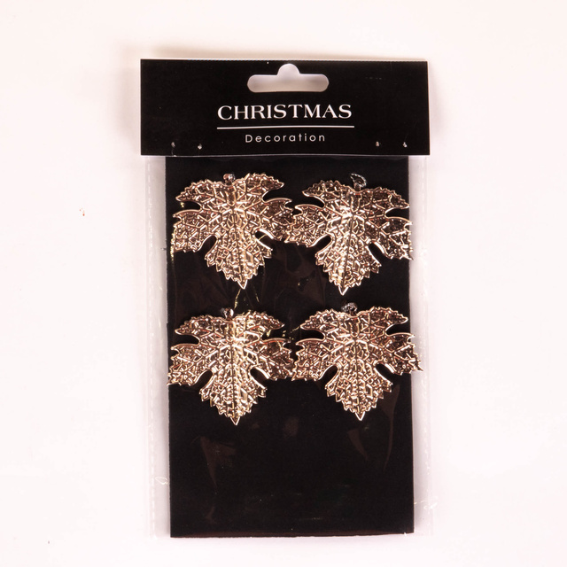 Decorațiuni de sărbătoare, pandantive cu frunze, pene, 4 buc.