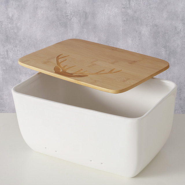 Cutie de paine ASPEN cu capac din bambus, 31 x 22 x 16 cm