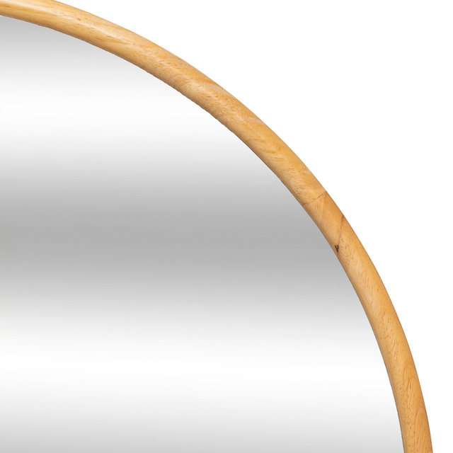 Oglindă de perete KIM cu ramă din lemn, Ø 75 cm