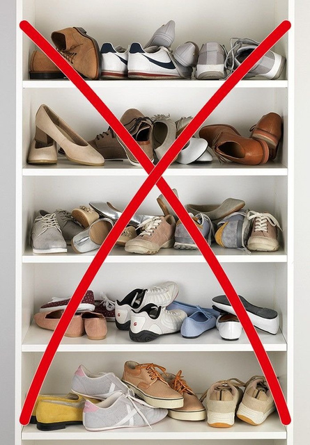 Organizator de pantofi negru, 4 buc. În set