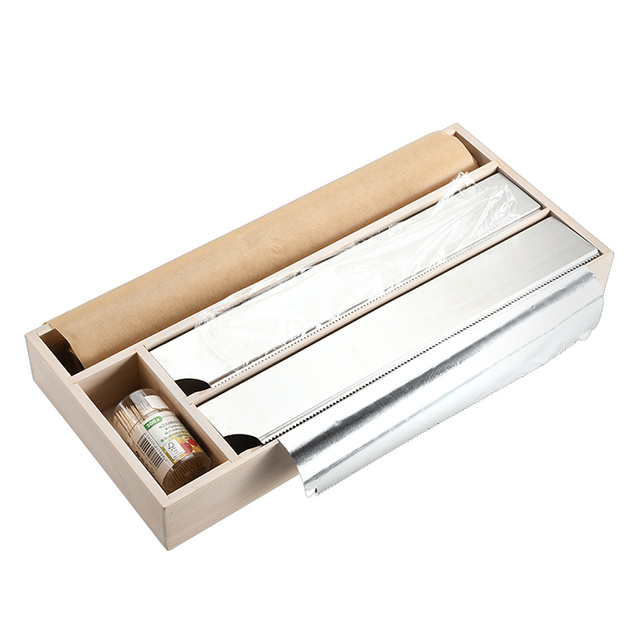 Dozator folie alimentara si hartie, bambus, 42 x 19 cm