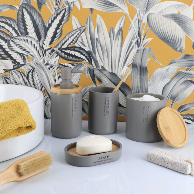 Recipient pentru dischete SAVA, capac din bambus, Ø 9,5 cm