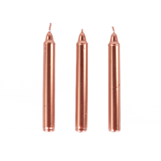 Candele metalice de masă din parafină, 10 cm