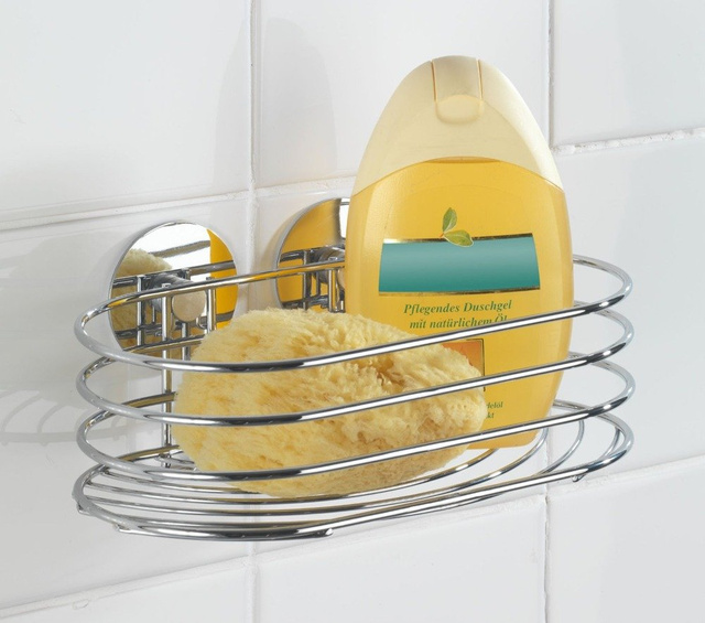 Raft de baie, coș Turbo-Loc - oțel cromat, WENKO