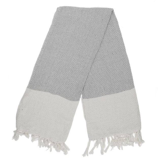 Pătură din bumbac pentru pat, 130 x 160 cm, gri