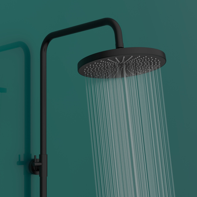 Cap de dus, negru mat, 120 cm, WENKO