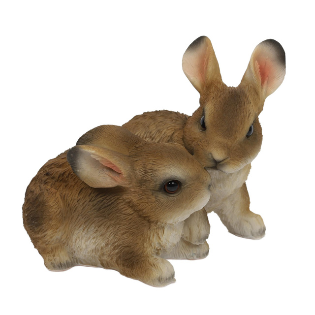 Figurină de grădină cu iepurași, 16 x 15 x 14 cm