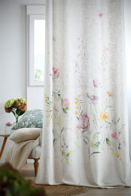 Perdele pentru geam cu efect de in, RITA, 135 x 260 cm