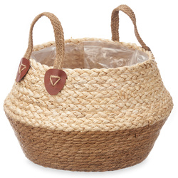 Husa pentru ghiveci împletită RUSTIC cu mânere