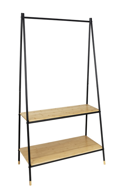 Cuier cu rafturi din bambus, 90 x 167 x 42 cm, Loft, WENKO