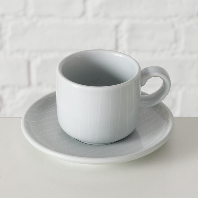 ceașcă și farfurie BERGEN, înălțime 5,5 cm