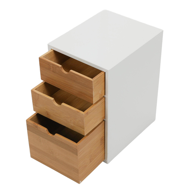 Organizator de birou cu sertare din bambus