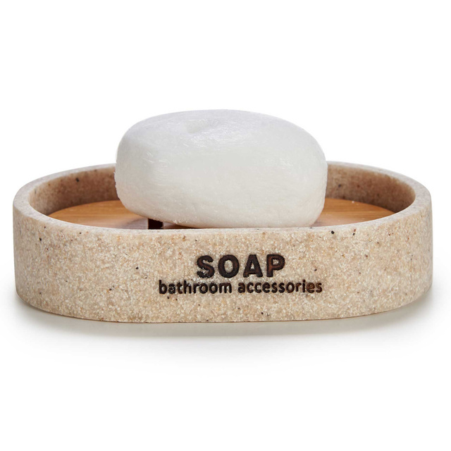 Săpunieră SERENE cu scurgător din bambus