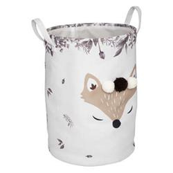 Cos pentru jucarii, cu ciucuri, pliabil, 35 cm