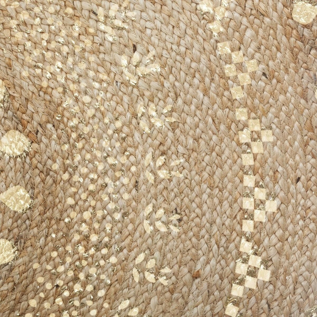 Covor decorativ din iută, Ø 115 cm, rotund