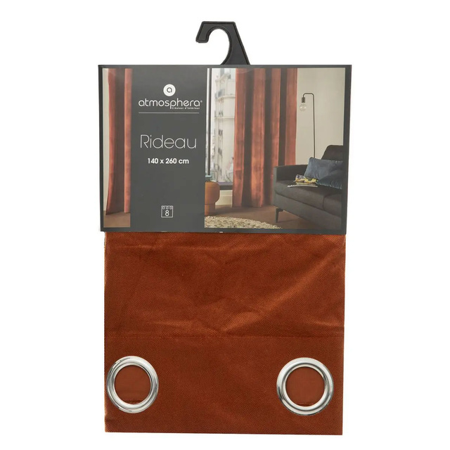 Perdea decorativa cu inele, LILOU, 140 x 260 cm