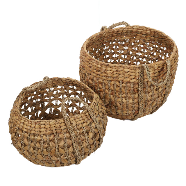 Cosuri din iarba de mare tesute, naturale, 2 buc