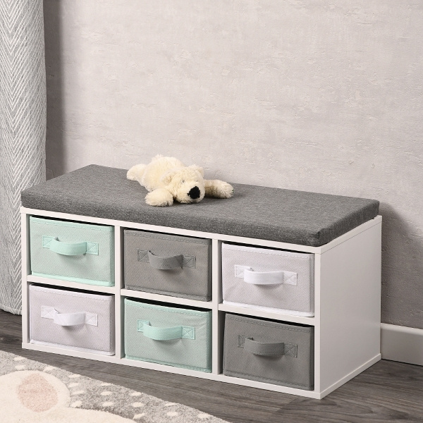 Banca pentru copii cu 6 organizatoare textile, Kesper