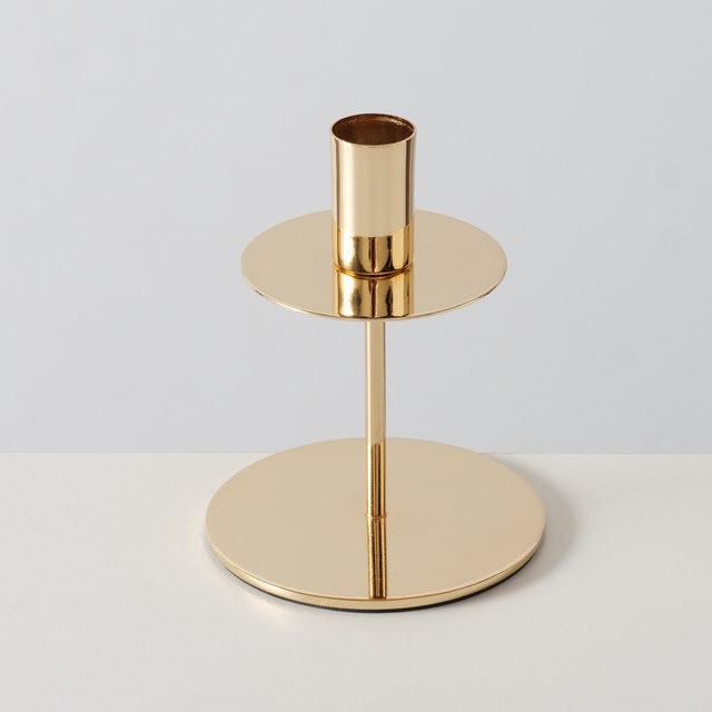 Sfeșnice PHOENIX din metal auriu, înălțime 13-23 cm