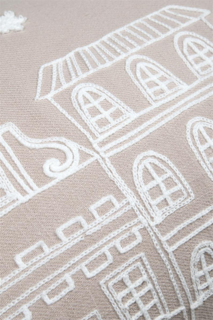 Perna de Crăciun cu broderie HOHOHO, 30 × 50 cm