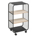 Raft mobil NOIR, 3 niveluri, metal, 43,3 x 28 x 74 cm