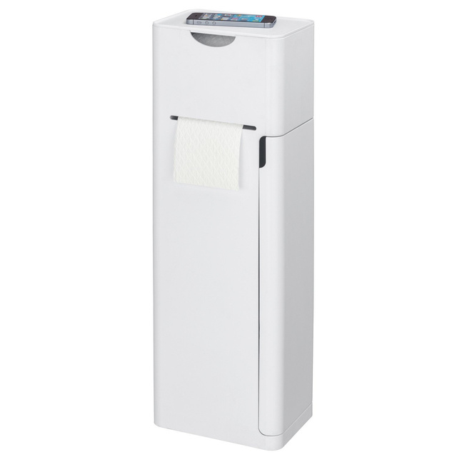 Suport pentru hârtie igienică și perie IMON, 6 în 1, alb, WENKO