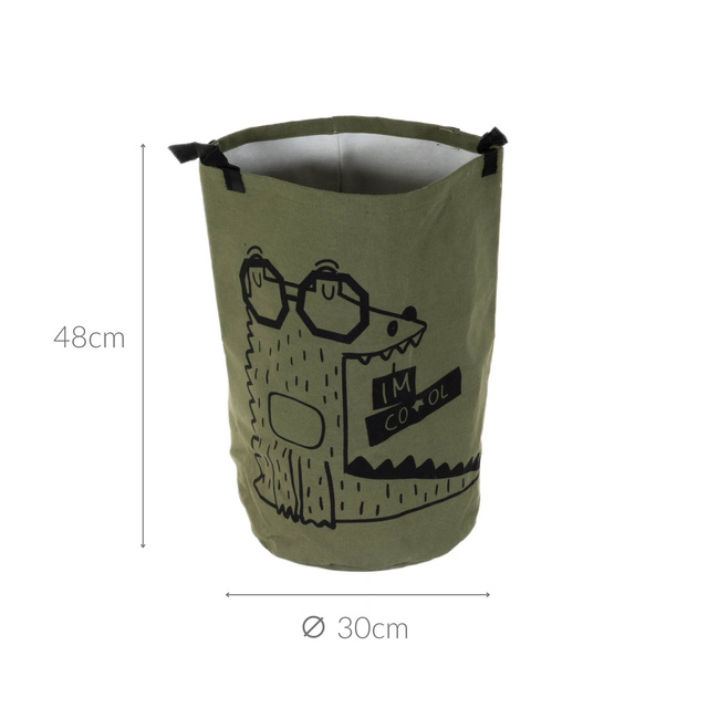 Geanta pentru jucarii sau rufe Safari, panza, Ø 30 cm