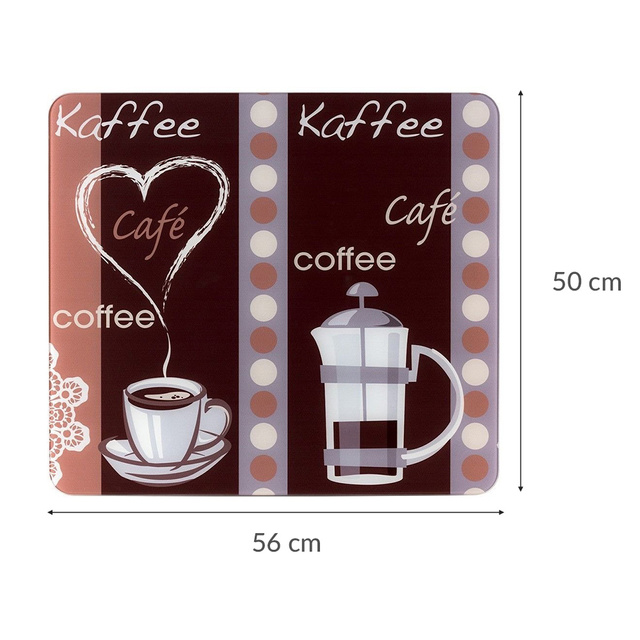 Plita de protecție din sticlă AROMĂ DE CAFE, 50 x 56 cm, WENKO