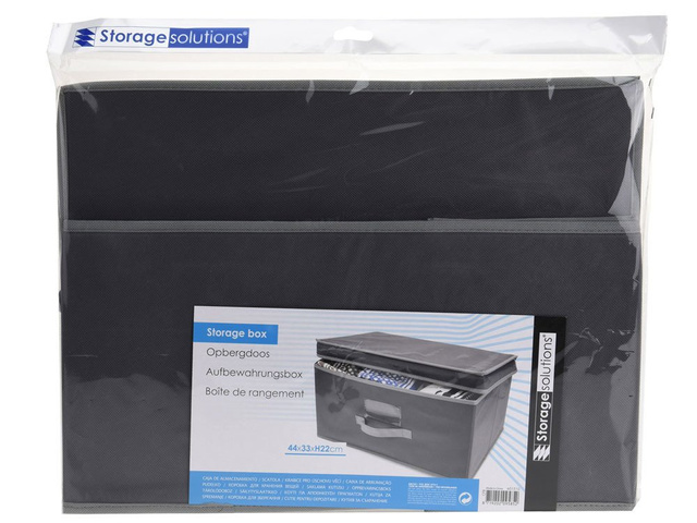 Cutie depozitare pliabila, Gri, 44x33x22 cm, Storagesolutions
