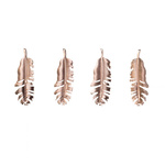 Decorațiuni de sărbătoare, pandantive cu frunze, pene, 4 buc.