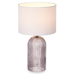 Lampa de masa cu baza din sticla canelata, LINES, Ø 25 cm