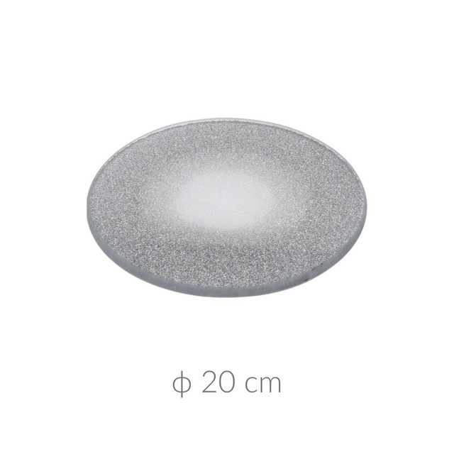 Farfurie decorativa, sclipici argintiu