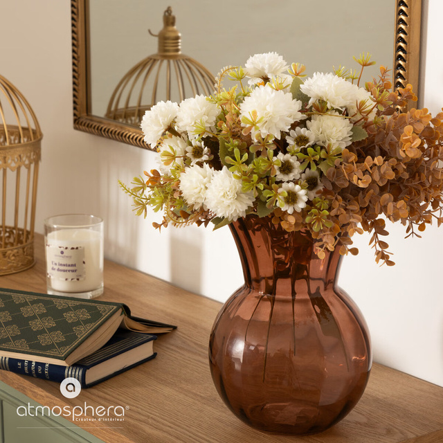 Vază rotundă ambră Alais H22