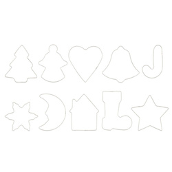 Forme pentru turtă dulce, oțel inoxidabil, 10 bucăți