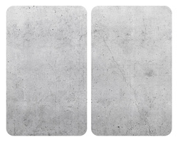 Plite de sticla pentru aragaz, 2 bucati, Beton, WENKO