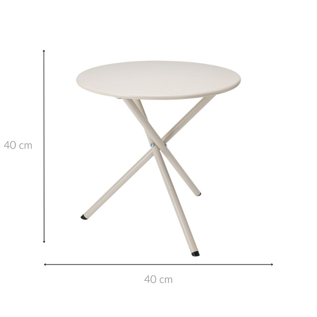 Masa de gradina metalica, Ø 48 cm