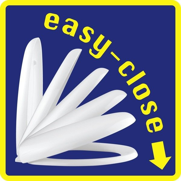 Toaletă SAMOS - Duroplast, cu închidere lentă, WENKO, albastru închis