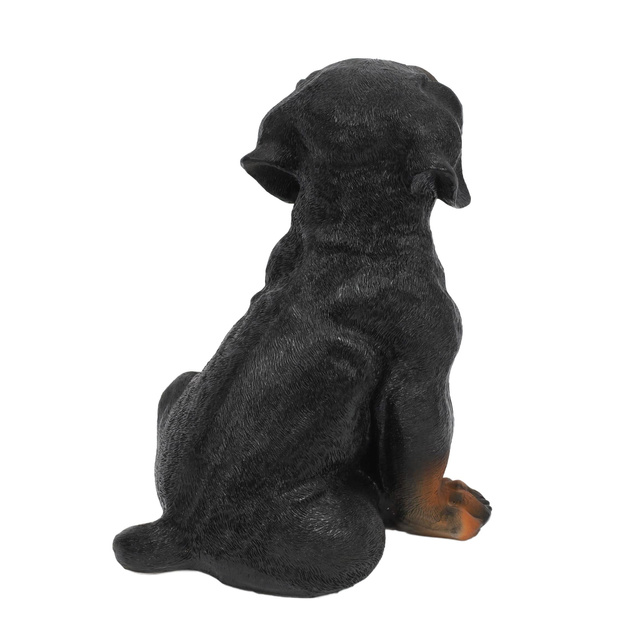 Figurina de gradina a unui caine, inaltime 27 cm, din piatra artificiala