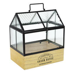 Mini seră de casă, pe bază de lemn