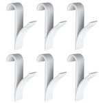 Cârlige, suporturi pentru radiator cu aripioare, 6 bucăți în set, WENKO, alb