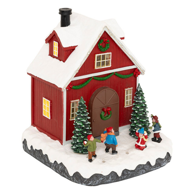 Căsuță de Crăciun, 16 LED-uri, 18,5 cm