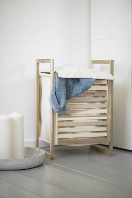 Cos de rufe din lemn ACINA din stofa, 56 litri, Wenko