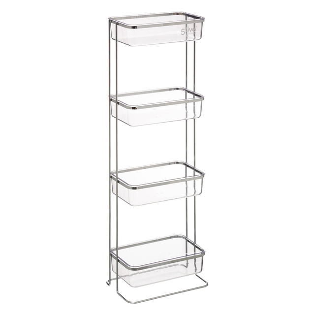 Raft pentru baie MANTA, 4 rafturi, metal + PP